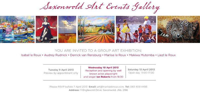 Marlise le Roux - Saxonwold Event Art Gallery - April 2013