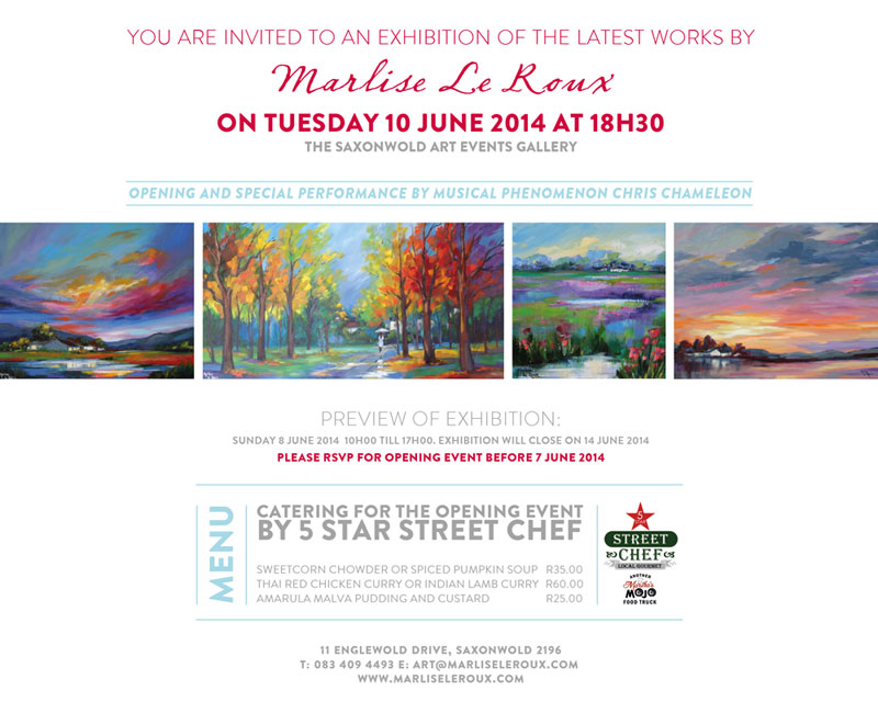 Marlise le Roux - Saxonwold Event Art Gallery - May 2013